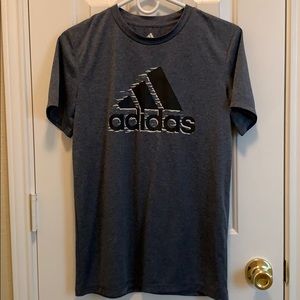 Adidas Boys Dark Grey Shirt Size L (14/16)